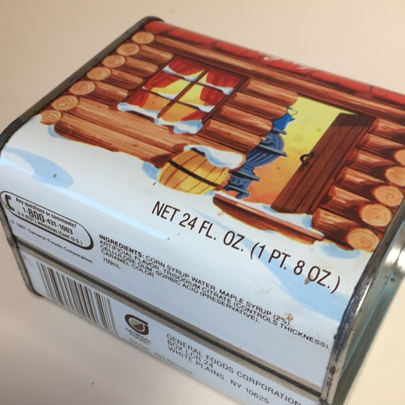 Vintage Log Cabin Syrup Metal Can - Picture 4 of 5